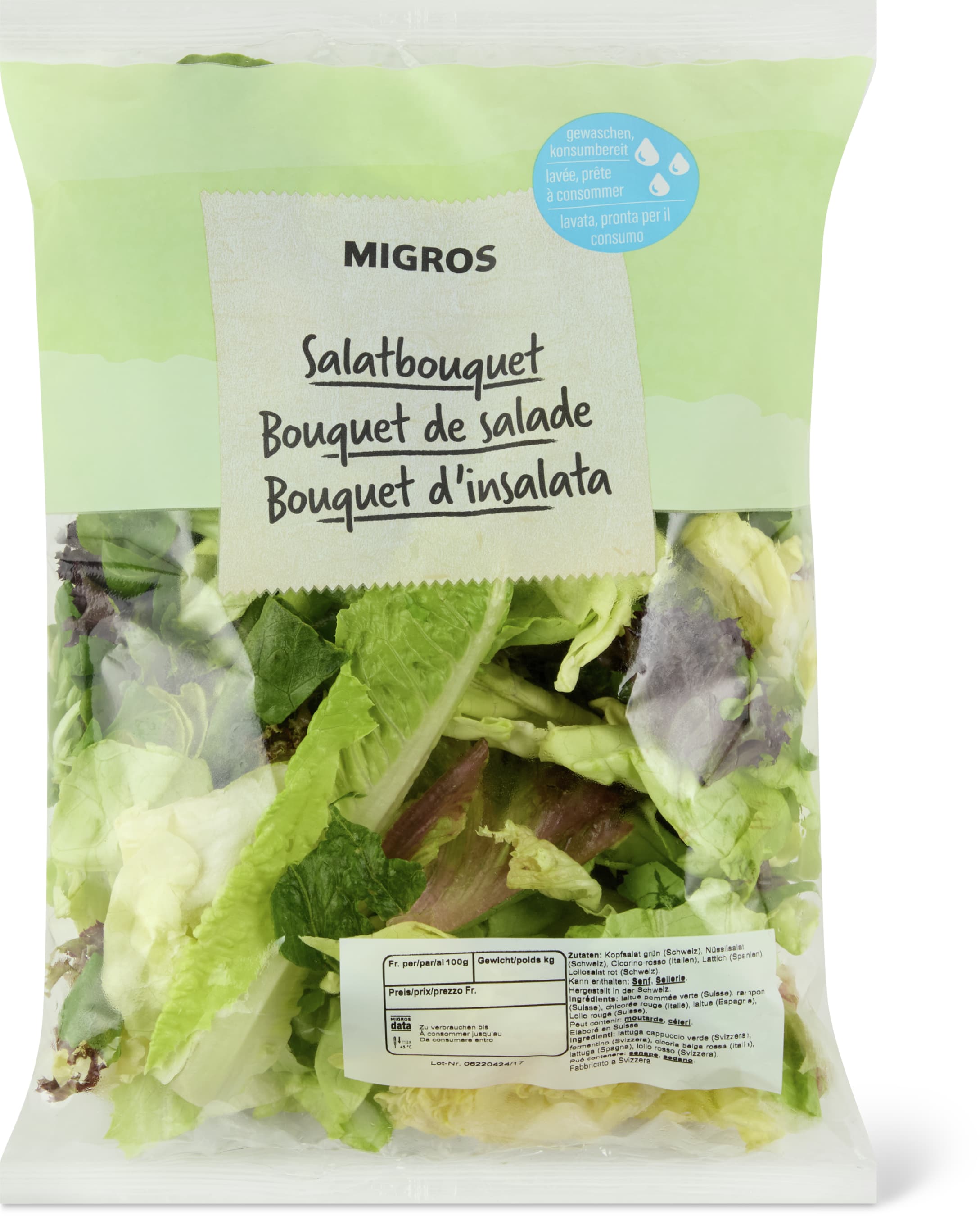 Migros Salatbouquet Konsumfertig, gewaschen 250g